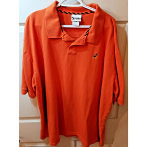 VINTAGE Walt Disney World Golf Polo Shirt Mens 3XL Orange Cotton Short Sleeve